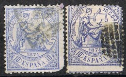 Sellos  10 Ct Alegoria Justicia, Variedad Color, Num 145 - 145a º - Used Stamps