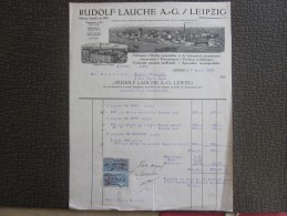 1925 Facture Rudolf Lauche Liepzig Allemagne Huile Essentiel Parfum>épicerie Biscuiterie Toulon Casino Solliés Toucas - 1900 – 1949