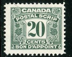 Canada 1967 20 Cent Postal Script Ssue #FPS33 - Fiscale Zegels