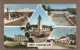 91 VIRY CHATILLON    MULTIVUES   VOIR LES 2 SCANS PETITE COUPURE EN BAS - Viry-Châtillon