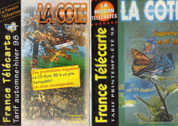 TARIFS  TELECARTES/ MATERIEL DE COLLECTION  La Boutique De La Cote En Poche   ANNEES1998 à 2004  (lot De 14 ) - Libros & Cds