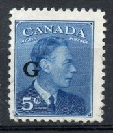 Canada 1950 5 Cent King George VI (postes)  Issue #O20 - Surchargés