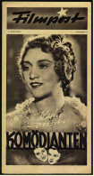 "Filmpost" "Komödianten" Mit Käthe Dorsch , Hilde Krahl -  Filmprogramm Nr. 17 Von Ca. 1947 - Other & Unclassified