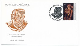 NOUVELLE CALEDONIE => 1 FDC => 1995 - Sculpture Du Pacifique - L'homme Lézard - FDC