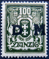 DANZIG 1923 100m Coat Of Arms MLH - Officials