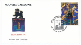 NOUVELLE CALEDONIE => 1 FDC => 1994 - HONG-KONG 1994 - FDC