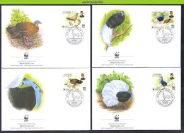 Ncw297fb WWF FAUNA VOGELS FAZANTEN PHEASANTS BULWER FASANEN BIRDS VÖGEL AVES OISEAUX QWBR 2001 FDC's - FDC