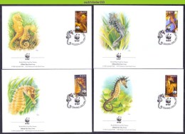 Nbx301fb WWF FAUNA 'VISSEN FISH FISCHE' ZEEPAARDJES SEAHORSE SEEPFERDCHEN MARINE LIFE MALTA 2002 FDC's - FDC