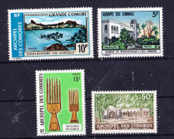 COMORES  1973 /74    **   YT 80 84 90 91  TB - Unused Stamps