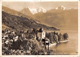 BF34191 Le Chateau D Oberhofen Et Les Alpes  Switzerland  Front/back Scan - Oberhofen Am Thunersee