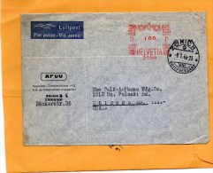 Switzerland 1946 Cover Mailed To USA - Automatenzegels