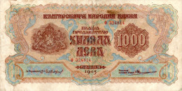 Bulgaria,1000 Leva,1945 - P.72a,see Scan - Bulgarie