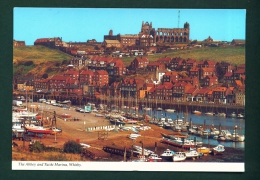 ENGLAND  -  Whitby  The Abbey And Yacht Marina   Unused Postcard As Scan - Whitby