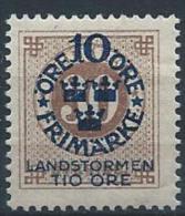 Suède 1916  N°84 Neuf* MLH Timbres Surchargés - Ungebraucht