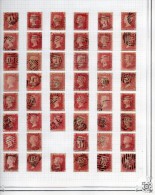 Grande Bretagne. One Penny. Victoria. Essai Reconstitution Planche Sur Feuille Yvert 45 Timbres - Usados