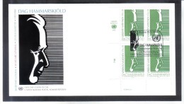 WIT306 UNO WIEN 2001  341 VIERERBLOCK  FIRST DAY COVER    SIEHE ABBILDUNG - Covers & Documents