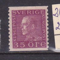 NORVÈGE N° 216 35 O LILAS ROI GUSTAVE V NEUF AVEC  CHARNIÈRE - Unused Stamps