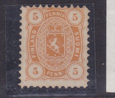 FINLANDE N° 14a 5P ORANGE BLASON DENTELÉ 11 NEUF AVEC CHARNIERE - Unused Stamps