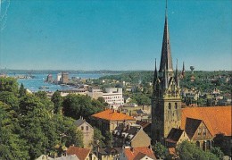 5878- FLENSBURG- TOWN PANORAMA, SHIP, POSTCARD - Flensburg