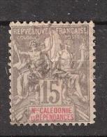 Nouvelle Calédonie, 1900, Type Groupe, Yvert N° 61, 15 C Gris Obl, TB - Usati