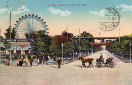 CARTOLINA D'EPOCA   WIEN PRATER HAUPTALL  BELLA E RARA VIAGGIATA NEL 1908 - Prater