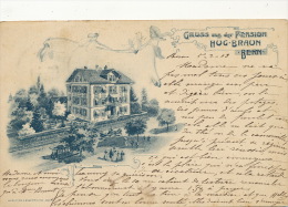 Bern Gruss Aus Der Pension Hug - Braun Litho Hubacher Et Biedermann Used 1903 - BE Berne