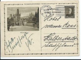 TCHECOSLOVAQUIE ENTIER POSTAL ILLUSTRE 1937 - Ansichtskarten