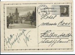 TCHECOSLOVAQUIE ENTIER POSTAL ILLUSTRE 1937 - Cartoline Postali