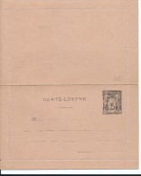 FRANCE ENTIER POSTAL CARTE LETTRE 25c NOIR TYPE SAGE - Letter Cards
