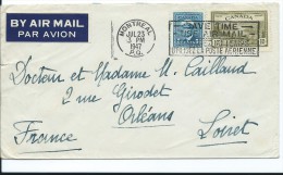 CANADA LETTRE POUR LA FRANCE 1947 - Covers & Documents