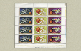 Hungary 1972. Space - Mars-Mariner - Complete Sheet With 4 Sets MNH (**) Michel: 2739-2740 Klb. / 7.50 EUR - Unused Stamps