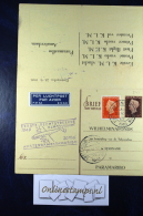 Netherlands, Postcard With Answer, First Flight Amsterdam - Paramaribo - Cartas & Documentos