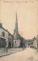 CLERE LA GRANDE RUE ET L'EGLISE 1937 - Cléré-les-Pins