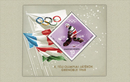 Hungary 1967. Winter Olimpic Games, Grenoble Sheet MNH (**) Michel: Block 62 A / 4 EUR - Hiver 1968: Grenoble