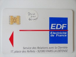 ELECTRICITÉ DE FRANCE 70 UNITÉS SUR 60 - Fehldrucke