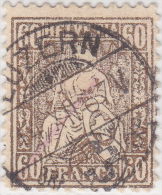 SI53D Svizzera Suisse Helvetia 60 C.  Franco Bronzo  Usato Con Annullo LUZERN 1862 - Gebraucht