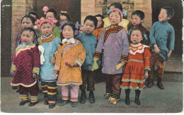 Chinese Children At Sunday School, San Francisco California, Ethnic Costume Fashion, C1910s Vintage Postcard - Asia