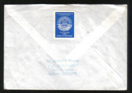 PHILEXFRANCE 1982 Au Dos D'une Enveloppe Expédiée De Béziers Pour Le Luxembourg - Briefmarkenmessen