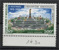 SAINT PIERRE & MIQUELON, 500F AIRPOST 1968 MNH - Unused Stamps