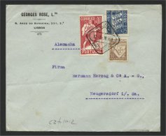 PORTUGAL, NICE FRANKING FROM 1938 TO GERMANY - Brieven En Documenten