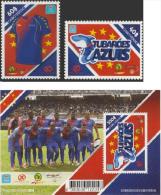 Cape Verde 2012 Football Team And National Flag 2v + Ss Mint - Kaapverdische Eilanden