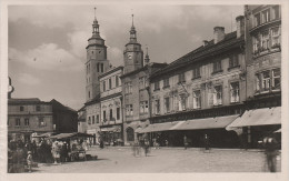 AK Jägerndorf Krnov Markt Warenhaus A Olbersdorf Freudenthal Würbenthal Troppau Stempel Hitler Mit Führer Zum Sieg 1942 - Sudeten