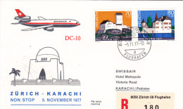 Zurich Karachi 1977 - Erstflug 1er Vol First Flight - DC 10 Swissair Pakistan - Premiers Vols