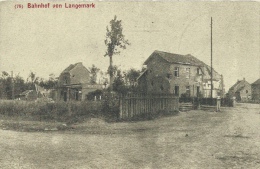 Bahnhof Von Langemark ... Vernietigd - Duitse Postkaart 1917 ( Verso Zien ) - Langemark-Poelkapelle