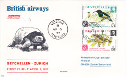 Seychelles Victoria Zurich 1977 - Erstflug 1er Vol First Flight - Swissair - Boeing British Airways - Seychelles (1976-...)