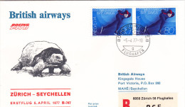 Zurich Seychelles Victoria  1977 - Erstflug 1er Vol First Flight - Swissair - Boeing British Airways - Seychellen - Primi Voli