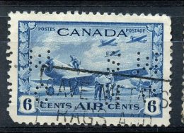 Canada 1942 6 Cent Air Mail Perfin Issue #OC7 - Perforiert/Gezähnt