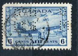 Canada 1942 6 Cent Air Mail Perfin Issue #OC7 SON - Perfins