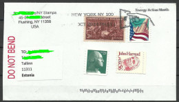 USA 2014 Cover To Estonia - Storia Postale