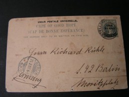 == Cap Karte 1907  Berlin - Cap De Bonne Espérance (1853-1904)